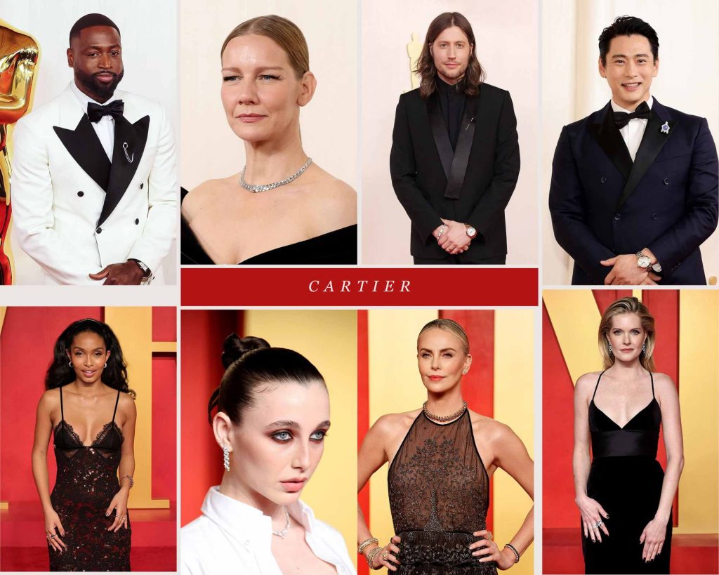 2024 Oscar celebrities in Cartier Jewelry