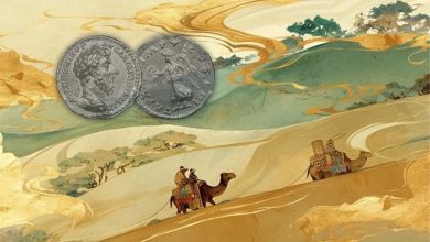 کاروانان در مسیر جاده ابریشم برای تجارت طلا و جواهر